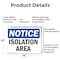 Signmission Isolation Area, 14 in W x Rectangle, Aluminum OS-2PACK-NS-A-1014-L-13730 - alternate 8